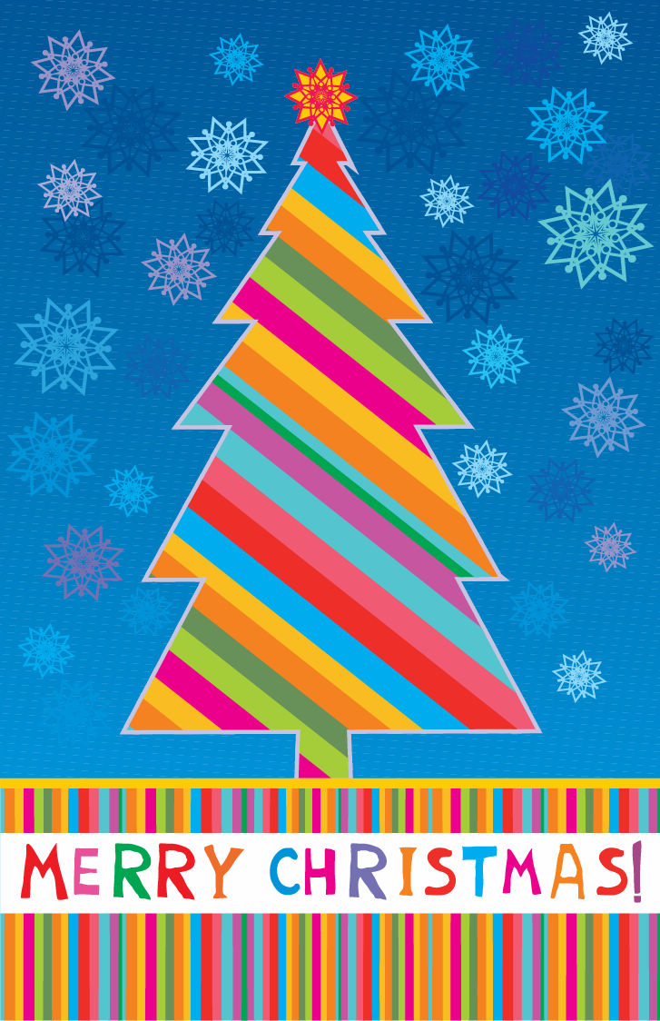 free vector Merry Christmas Greeting Card Vector Illustration